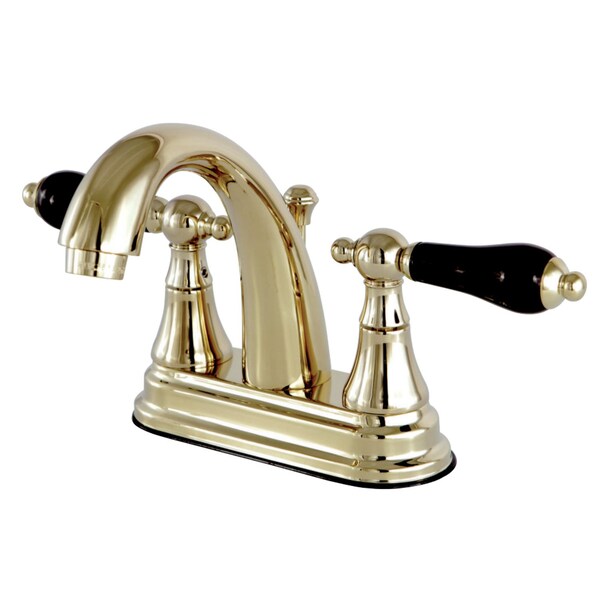 KS7612PKL 4" Centerset Bathroom Faucet, Polished Brass